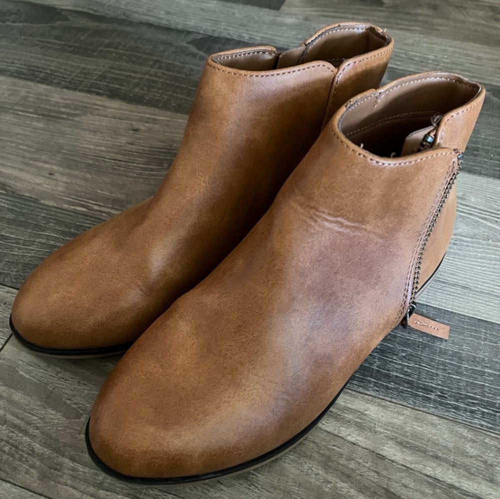 Tan ankle boots